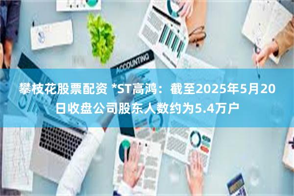 攀枝花股票配资 *ST高鸿：截至2025年5月20日收盘公司股东人数约为5.4万户