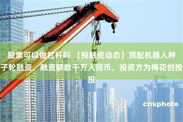 股票可以做杠杆吗 【投融资动态】顶配机器人种子轮融资，融资额数千万人民币，投资方为梅花创投