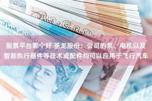 股票平台哪个好 圣龙股份：公司的泵、电机以及智能执行器件等技术或配件均可以应用于飞行汽车