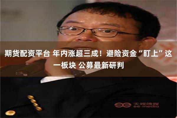 期货配资平台 年内涨超三成！避险资金“盯上”这一板块 公募最新研判