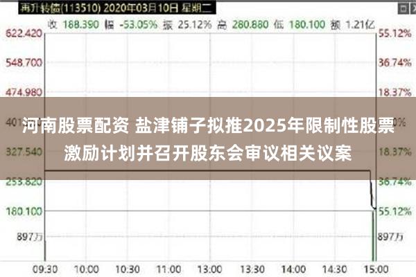 河南股票配资 盐津铺子拟推2025年限制性股票激励计划并召开股东会审议相关议案