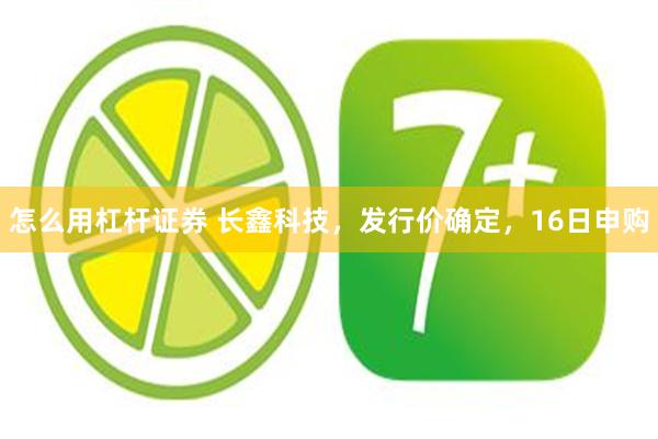 怎么用杠杆证券 长鑫科技，发行价确定，16日申购