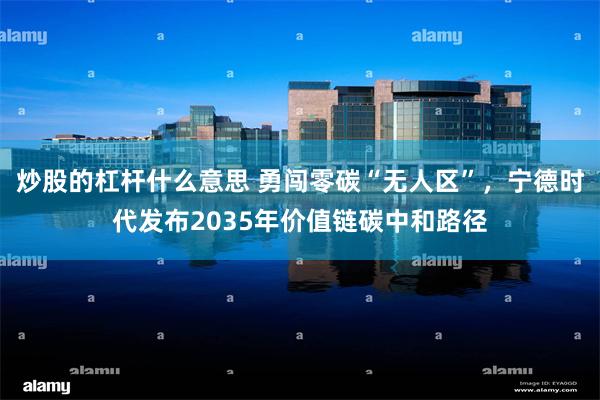 炒股的杠杆什么意思 勇闯零碳“无人区”，宁德时代发布2035年价值链碳中和路径