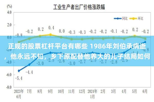 正规的股票杠杆平台有哪些 1986年刘伯承病逝，他永远不知，乡下原配替他养大的儿子结局如何