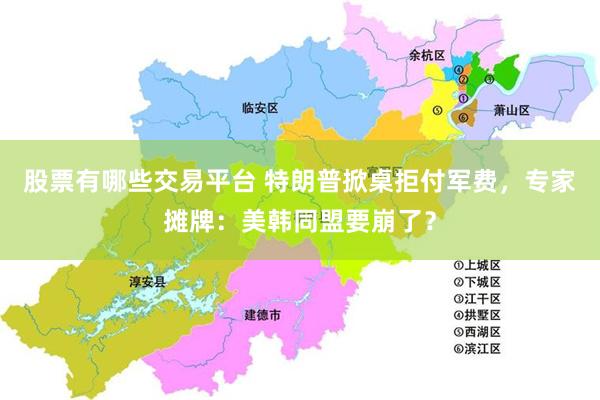 股票有哪些交易平台 特朗普掀桌拒付军费，专家摊牌：美韩同盟要崩了？