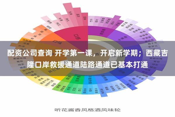 配资公司查询 开学第一课，开启新学期；西藏吉隆口岸救援通道陆路通道已基本打通
