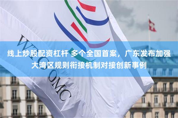 线上炒股配资杠杆 多个全国首案，广东发布加强大湾区规则衔接机制对接创新事例