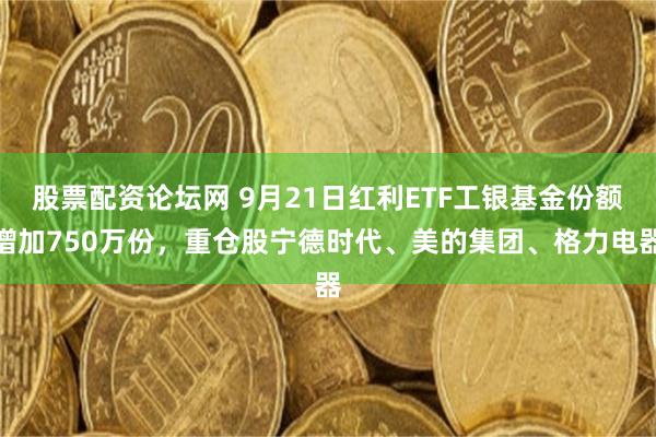 股票配资论坛网 9月21日红利ETF工银基金份额增加750万份，重仓股宁德时代、美的集团、格力电器