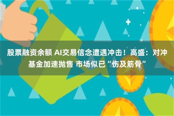 股票融资余额 AI交易信念遭遇冲击！高盛：对冲基金加速抛售 市场似已“伤及筋骨”